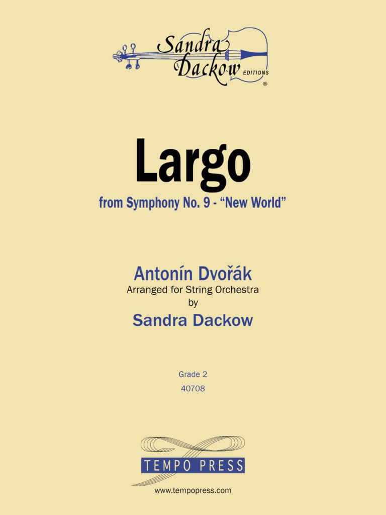 Largo From Symphony No New World Tempo Press